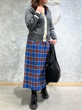 「ラップスカート」｜Q♥Officialさん（レディース・157cm）の秋コーディネート