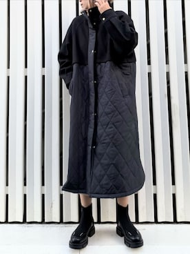 「撥水」｜「アイテム（その他アウター）」を使った、Q♥Officialさん（レディース・155cm）の秋コーディネート