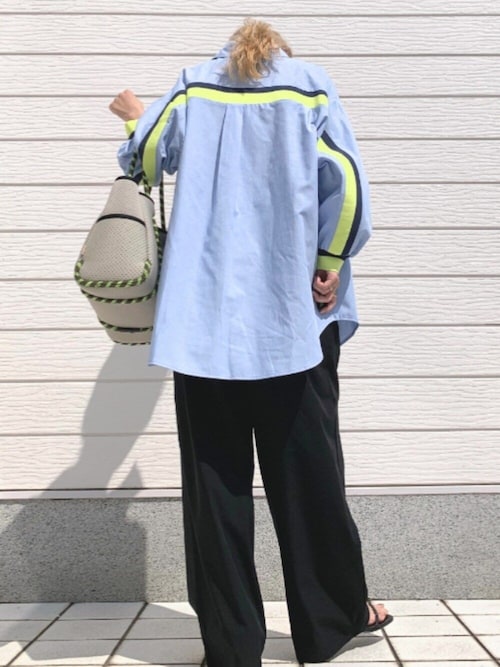 ブラウス シャツ ヨークリブドッキングシャツ レディース Q ブラウス シャツ ヨークリブドッキングシャツ レディース