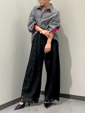 「Q（キュー）のアイテム（パンツ）」を使った、Q♥Officialさん（レディース・160cm）の秋コーディネート