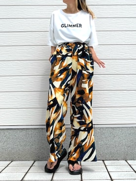 「Q（キュー）のアイテム（パンツ）」を使った、Q♥Officialさん（レディース・155cm）の夏コーディネート