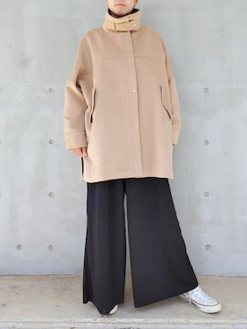 「Q（キュー）のアイテム（その他アウター）」を使った、Q♥Officialさん（レディース・163cm）の秋コーディネート