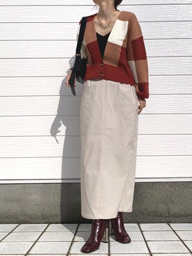 「CELINE（セリーヌ）のアイテム（ブーツ）」を使った、Q♥Officialさん（レディース・155cm）の秋コーディネート