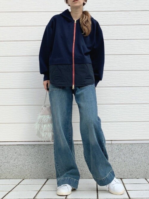 セール】キルトドッキングパーカー（パーカー）｜Q（キュー）の