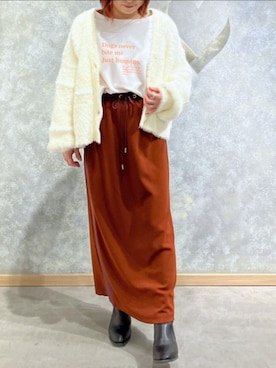 「テラコッタ」｜Q♥Officialさん（レディース・151cm）の秋コーディネート