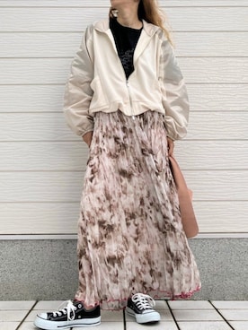 「アイテム（ブルゾン）」を使った、Q♥Officialさん（レディース・155cm）の秋コーディネート