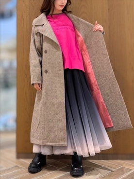 「アイテム（その他アウター）」を使った、Q♥Officialさん（レディース・153cm）の秋コーディネート