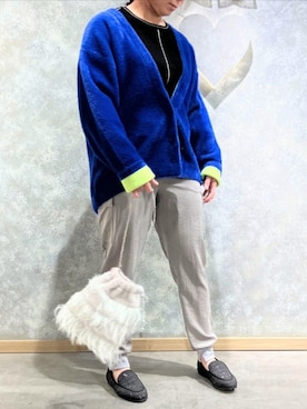 「アイテム（クラッチバッグ）」を使った、Q♥Officialさん（レディース・157cm）の秋コーディネート