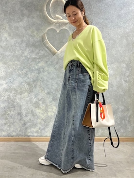 「Q（キュー）のアイテム」を使った、Q♥Officialさん（レディース・153cm）の春コーディネート