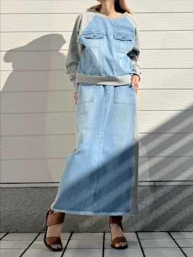 「CELINE（セリーヌ）のアイテム（シューズ）」を使った、Q♥Officialさん（レディース・155cm）の冬コーディネート