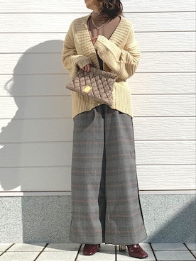 「CELINE（セリーヌ）のアイテム（ブーツ）」を使った、Q♥Officialさん（レディース・155cm）の秋コーディネート
