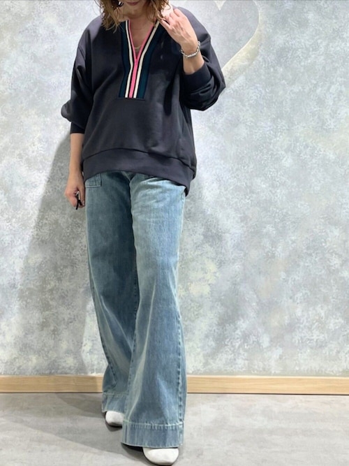 ハーフZIPスウェット（スウェット）｜Q（キュー）のファッション