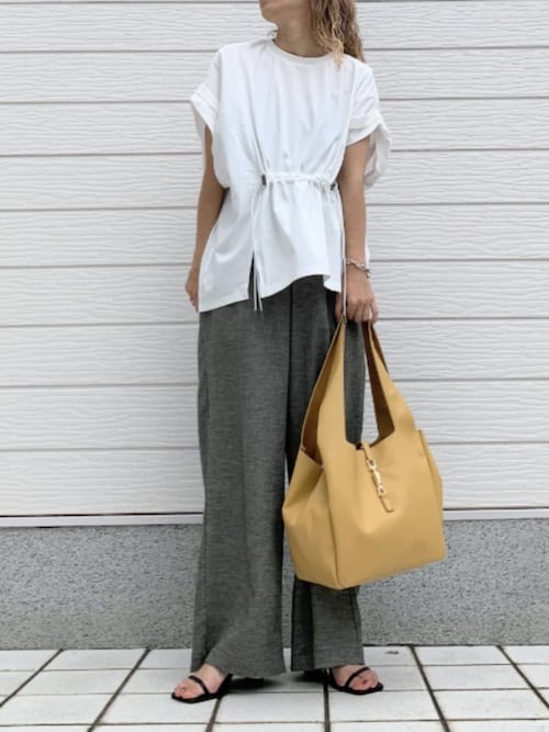 セール】ウエストギャザーデザインプルオーバー（Tシャツ