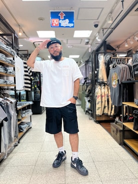 「AVIREX（アヴィレックス）のアイテム（ニットキャップ/ビーニー）」を使った、Yoshi Yamaさん（メンズ・174cm）の夏コーディネート