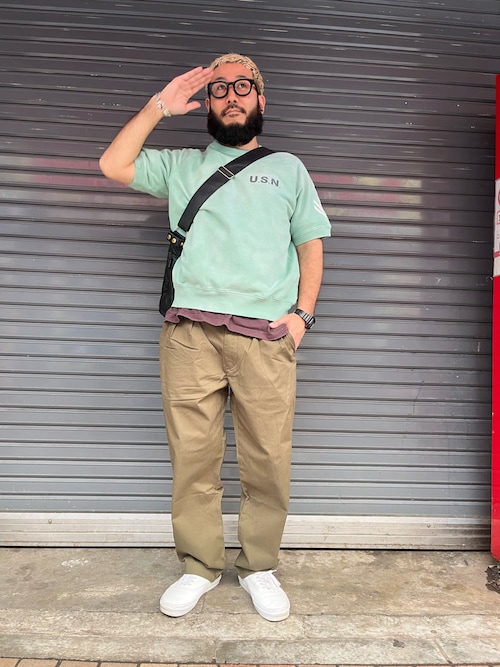NAVAL SHORTSLEEVE SWEAT SHIRT / ネイバル 半袖スウェットシャツ / AVIREX / アヴィレックス