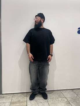 「AVIREX（アヴィレックス）のアイテム（帽子）」を使った、Yoshi Yamaさん（メンズ・174cm）の冬コーディネート