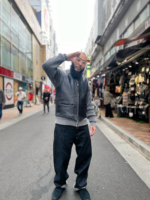 《直営店限定》FADE WASH COMMAND ZIP UP KNIT / フェイドウォッシュ コマンド ジップアップ ニット / AVIREX / アヴィレックス