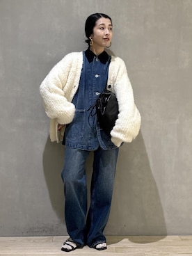 「アイテム（カバーオール）」を使った、SAKIさん（レディース・154cm）の秋コーディネート