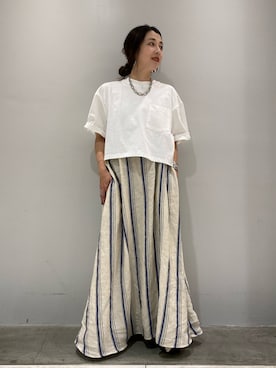 「ADAM ET ROPE'（アダムエロペ）のアイテム（ワンピース）」を使った、SAKIさん（レディース・154cm）の春コーディネート