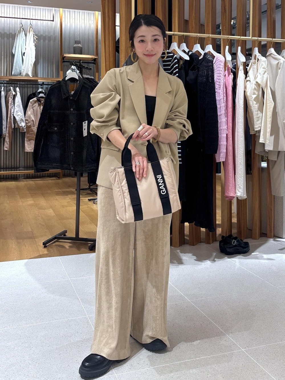 ★人気★GANNI ガニー ブルー デニムトートバッグ 20240403151649157.jpg