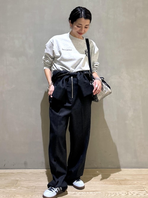 slow様アダムエロペ　クロスミリタリーオールインワン　ネイビー　新品　38 ADAM ET ROPÉ FEMME(アダム エ ロペ ファム) / ストライプ