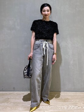 「フェザー」｜「アイテム（パンプス）」を使った、SAKIさん（レディース・154cm）の夏コーディネート