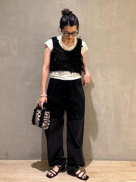 「アイテム（ショルダーバッグ）」を使った、SAKIさん（レディース・154cm・30代）の夏コーディネート