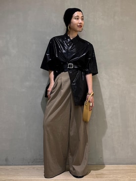 「アイテム（ベルト）」を使った、SAKIさん（レディース・154cm・30代）の夏コーディネート