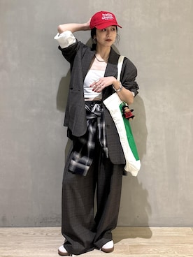 「アイテム（トートバッグ）」を使った、SAKIさん（レディース・154cm・30代）の秋コーディネート