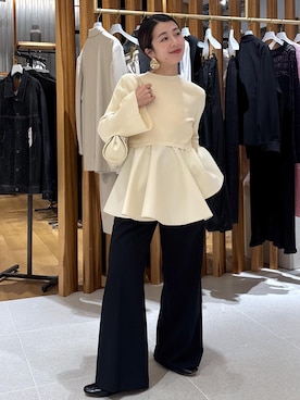 「アイテム（バレエシューズ）」を使った、SAKIさん（レディース・154cm）の冬コーディネート