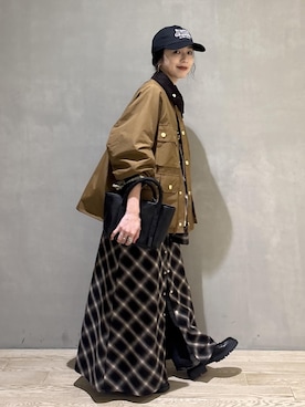 「アイテム（キャップ）」を使った、SAKIさん（レディース・154cm・30代）の秋コーディネート