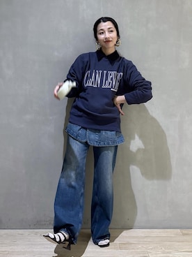 「アイテム（カバーオール）」を使った、SAKIさん（レディース・154cm）の秋コーディネート
