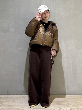 「アイテム（デニムパンツ）」を使った、SAKIさん（レディース・154cm・30代）の冬コーディネート