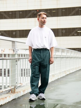 「Scye（サイ）のアイテム（Tシャツ/カットソー）」を使った、yukihigashiuraさん（メンズ・173cm）の夏コーディネート