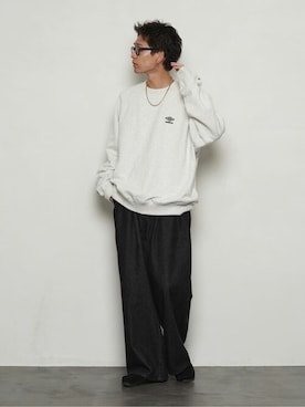 「裏起毛」｜PUBLUXさん（メンズ・178cm）の冬コーディネート