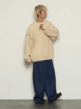 「PUBLUX（パブリュクス）のアイテム（パンツ）」を使った、PUBLUXさん（メンズ・175cm）の冬コーディネート