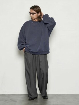 「PUBLUX（パブリュクス）のアイテム（スウェット）」を使った、PUBLUXさん（メンズ・174cm）の冬コーディネート