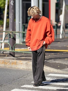 「PUBLUX（パブリュクス）のアイテム（パンツ）」を使った、PUBLUXさん（メンズ・175cm）の冬コーディネート