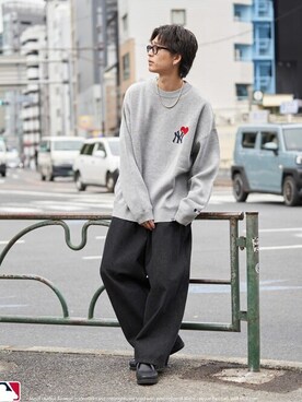 「PUBLUX（パブリュクス）のアイテム（パンツ）」を使った、PUBLUXさん（メンズ・178cm）の冬コーディネート