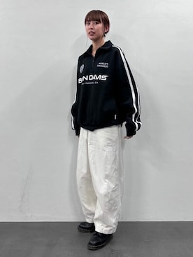 「BEN DAVIS（ベンデイビス）のアイテム（スウェット）」を使った、PUBLUXさん（レディース・166cm）の冬コーディネート