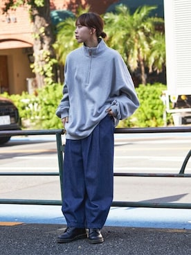 「PUBLUX（パブリュクス）のアイテム（スウェット）」を使った、PUBLUXさん（レディース・166cm）の冬コーディネート