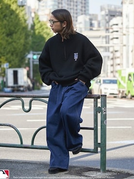 「PUBLUX（パブリュクス）のアイテム（パンツ）」を使った、PUBLUXさん（メンズ・174cm）の冬コーディネート