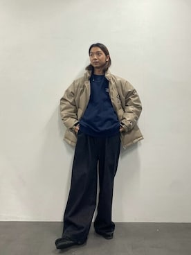「PUBLUX（パブリュクス）のアイテム（パンツ）」を使った、PUBLUXさん（メンズ・174cm）の冬コーディネート