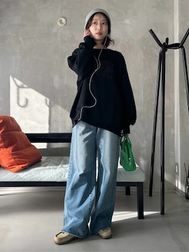 「PUBLUX（パブリュクス）のアイテム（スウェット）」を使った、PUBLUXさん（レディース・155cm）の冬コーディネート