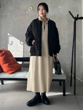 「PUBLUX（パブリュクス）のアイテム（ジャケット/アウター）」を使った、PUBLUXさん（レディース・155cm）の冬コーディネート