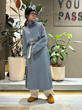 「PUBLUX（パブリュクス）のアイテム（ワンピース）」を使った、PUBLUXさん（レディース・153cm）の冬コーディネート