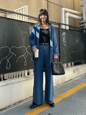 「PUBLUX（パブリュクス）のアイテム（パンツ）」を使った、PUBLUXさん（レディース・165cm）の冬コーディネート