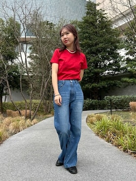 「PUBLUX（パブリュクス）のアイテム（パンツ）」を使った、PUBLUXさん（レディース・166cm）の春コーディネート