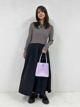 「PUBLUX（パブリュクス）のアイテム（ワンピース）」を使った、PUBLUXさん（レディース・155cm）の秋コーディネート