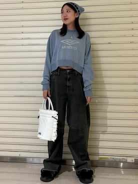 「PUBLUX（パブリュクス）のアイテム（スウェット）」を使った、PUBLUXさん（レディース・158cm）の秋コーディネート